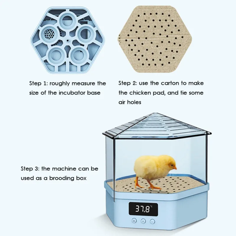 Incubadora de huevos inteligente automática, accesorios de suministros para mascotas, pollo, pato, Paloma, pájaro, codorniz, loro - imagen 3