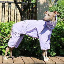 Abrigo impermeable de verano para galgo y whippet – cuello alto