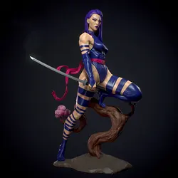Figura de anime GK en gris – miniatura 3D sin montar ni pintar