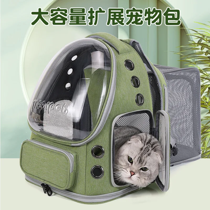 Mochila transpirable expandible para gatos – Viajes todo el año - imagen 4