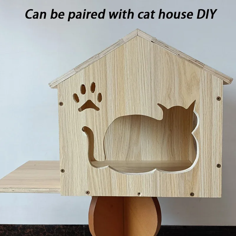 Árbol grande para gatos de 1,5 M, tronco de madera maciza, árbol para gatos, poste rascador de Sisal, casa para gatos, árboles de juguete, marco de escalada, nido, suministros para mascotas - imagen 5