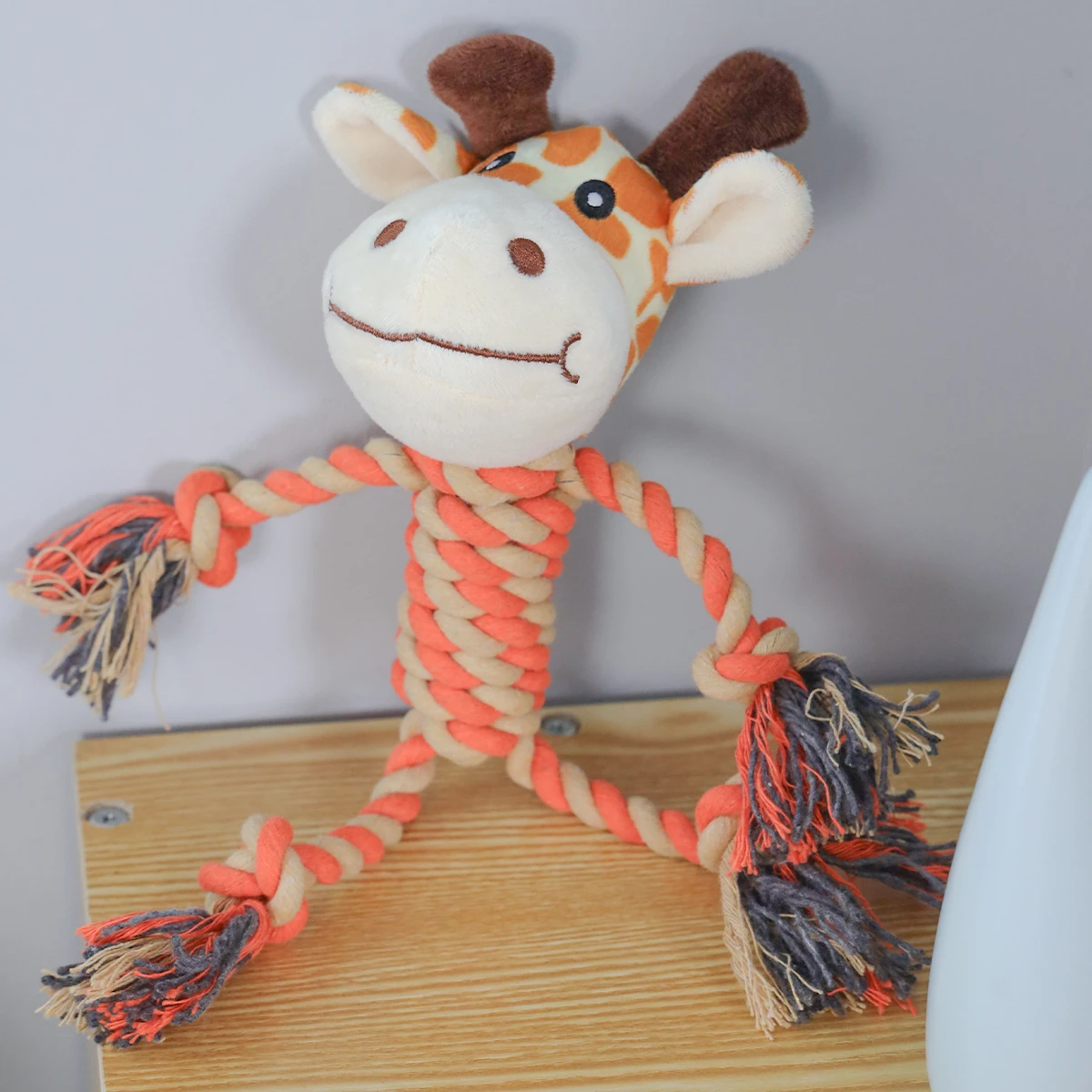 Juguete de peluche para perro, mordedor resistente a morder, con forma de animal bonito, para mascotas, 1 unidad - imagen 3