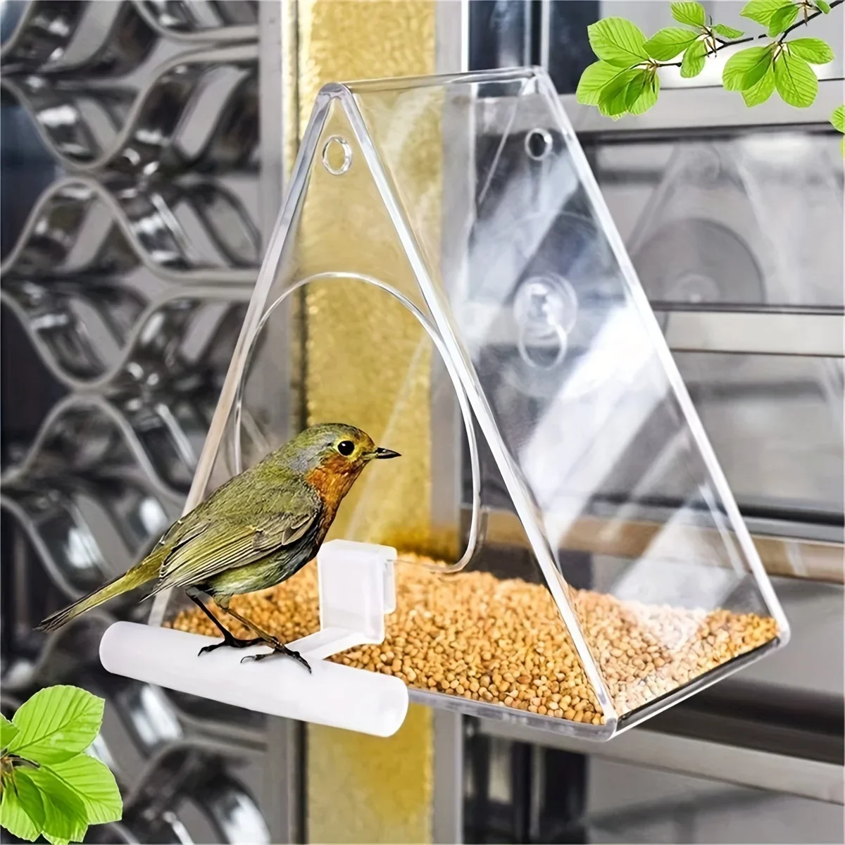 Comedero para pájaros de ventana con ventosa ultrafuerte resistente - imagen 5
