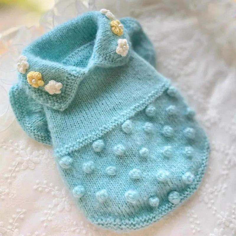 Suéter de punto para mascotas, vestido para perros de otoño/invierno, abrigo para perros pequeños y gatos, ropa para cachorros, ropa para perros pequeños