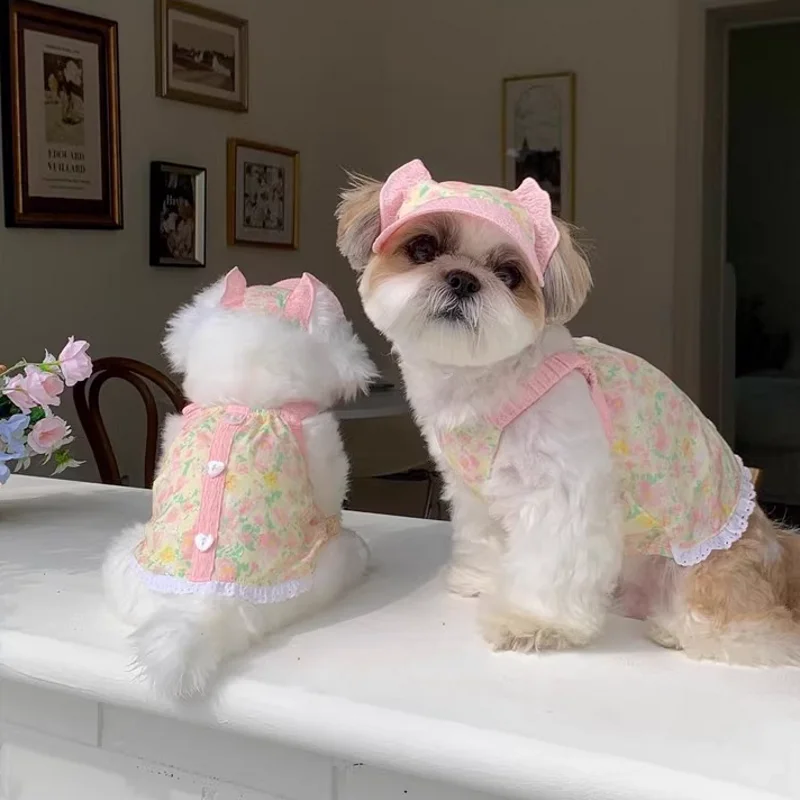 Chaleco para perro, tirantes de verano para mascotas, camiseta a la moda para perro, ropa refrescante rosa para perros, sin sombrero, ropa para perros Chihuahua Bichon, ropa para perros y gatos - imagen 2