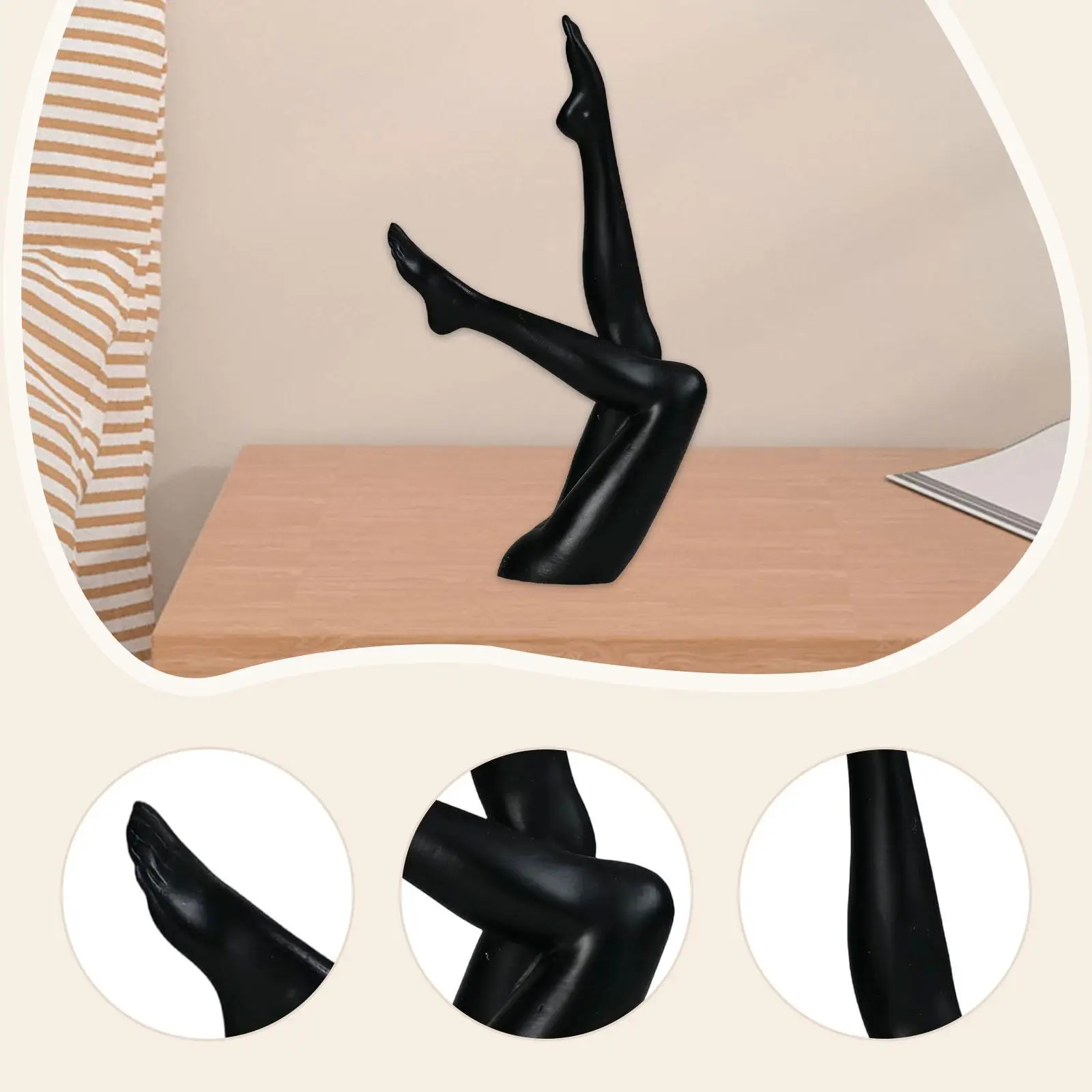 Escultura de patas femeninas de arte moderno, decoración del hogar, adorno de patas abstractas coleccionables, estatuilla para estante, cafetería, vacaciones, aniversario, dormitorio - imagen 5