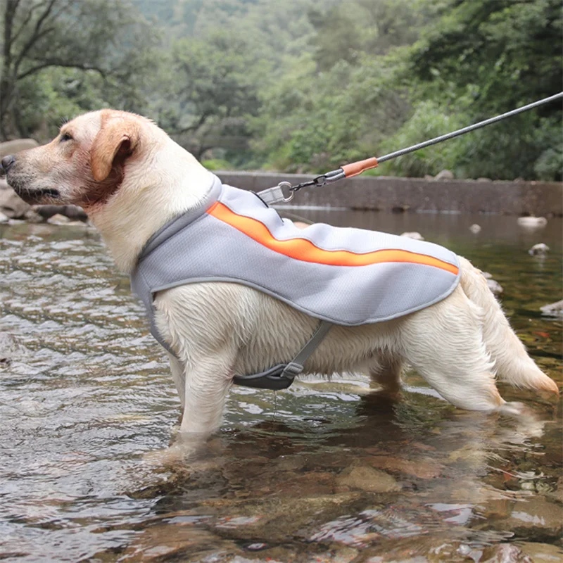 Chaleco de refrigeración por agua para perros grandes, chaqueta para perros medianos y grandes, ropa de refrigeración para mascotas con hebilla, Labrador Corgi, Verano - imagen 3