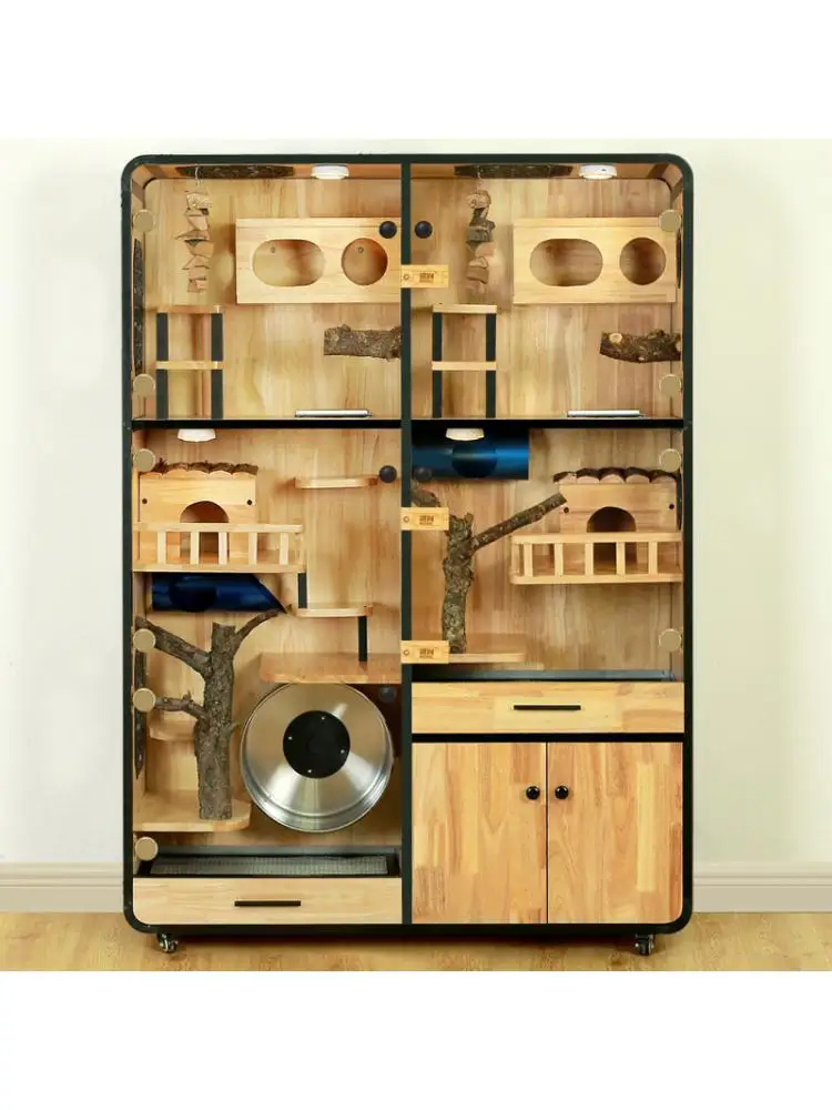 Villa superior de Chinchilla grande de lujo, casa nido de hielo para mascotas de gran tamaño, jaula pequeña para mascotas - imagen 2