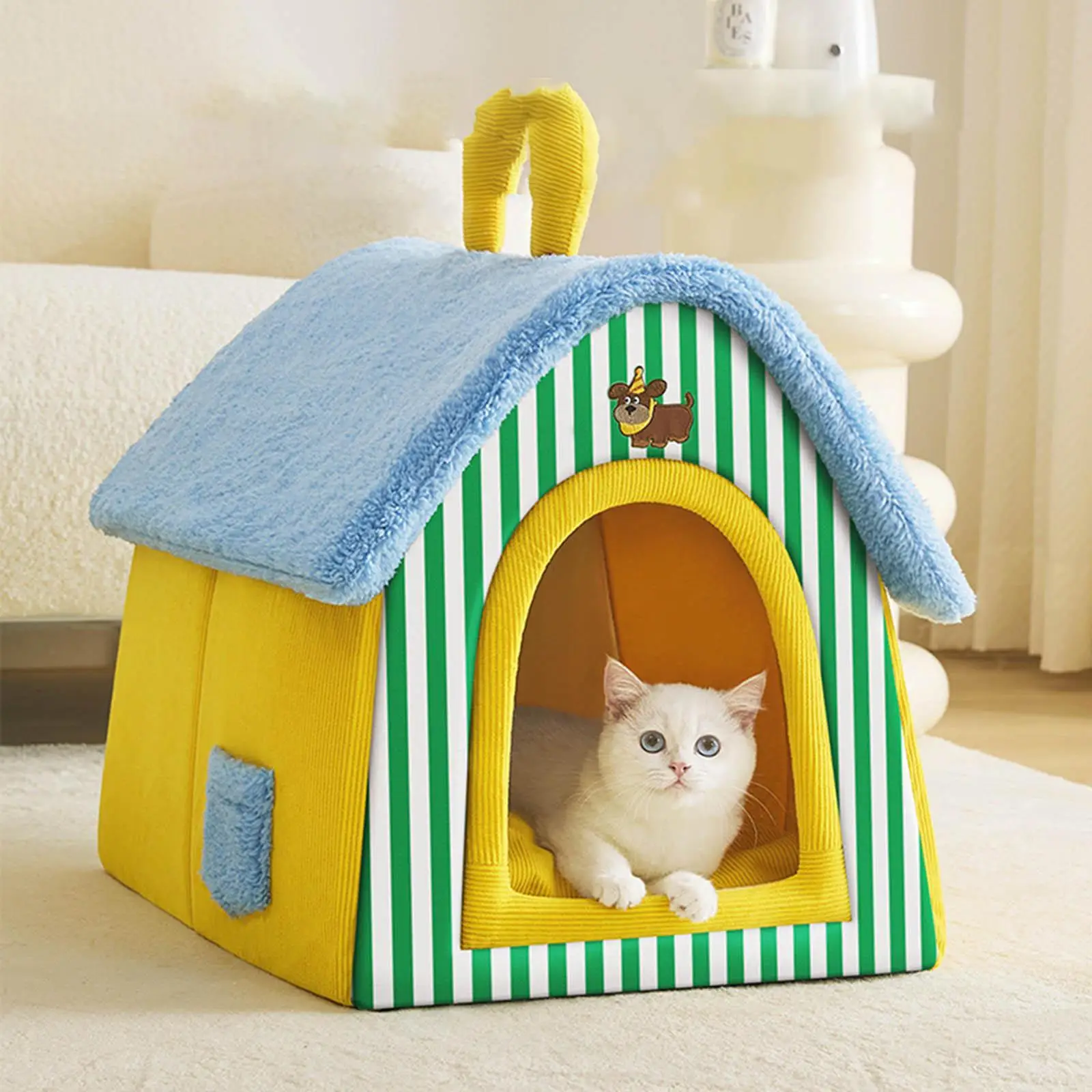 Cat Bed Tent Cute Pet Cat Nest Washable Comfortable Cat House Pet Sleeping Bed for Small Animals Kitty Dogs Cat Best Gift