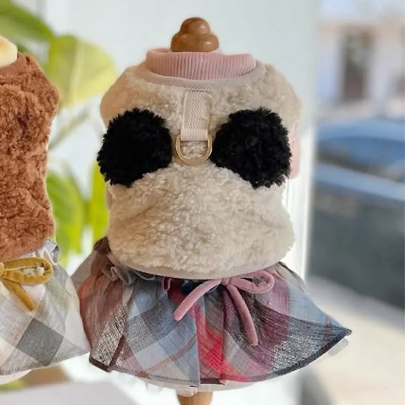 Ropa para mascotas, regalo de Navidad y Año Nuevo, lindo invierno, cachorro, gato, chal, orejeras, gorro grueso y cálido a prueba de frío para perro pequeño - imagen 3