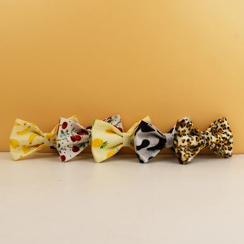 Collar de pajarita con estampado de frutas para perro, suministros para mascotas, diseño personalizado, táctico de lujo - imagen 3