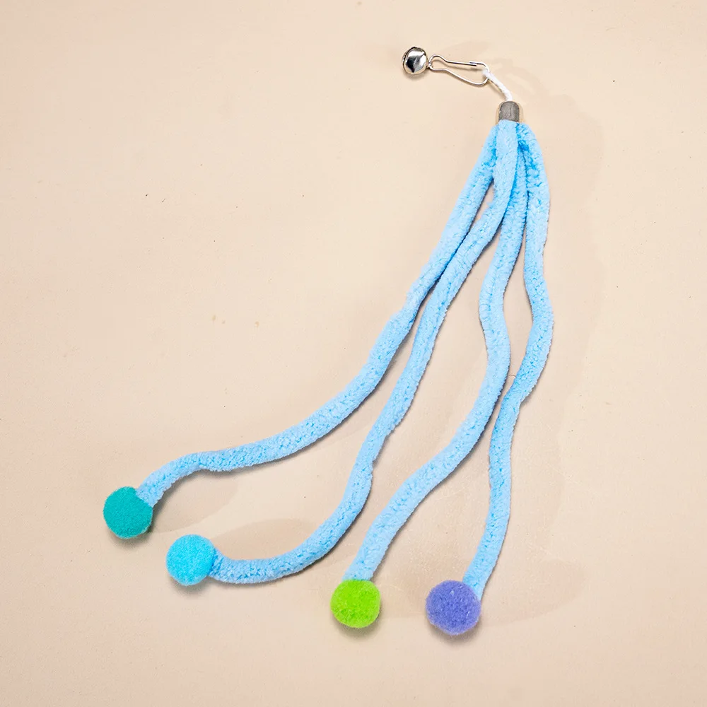 2/3/5 Uds. Tira de tela de felpa juguete para gatos palo de Teaser para cambiar los cabezales juguetes para mascotas accesorios de varita - imagen 4