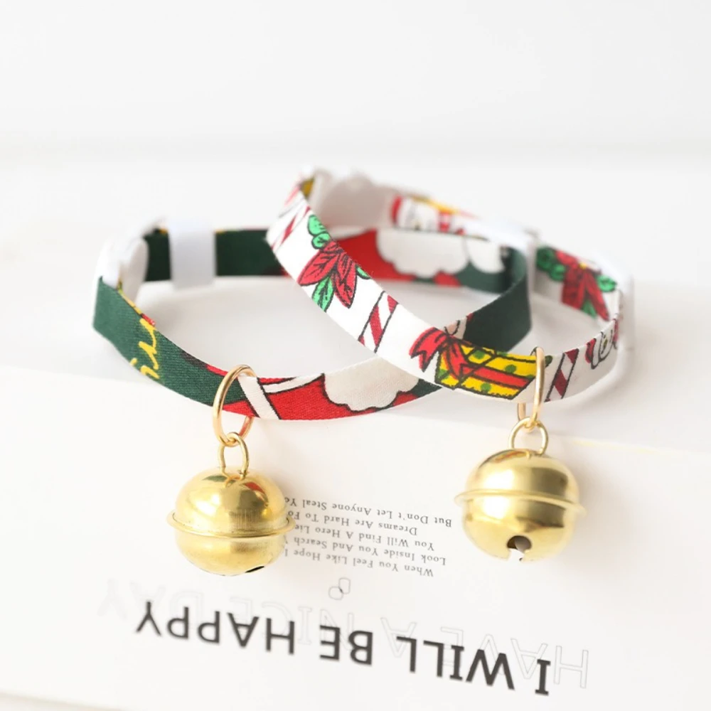 Collar navideño ajustable con campana para perros y gatos - imagen 4
