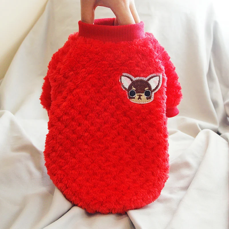 Chaqueta de felpa de dos patas para perros y gatos pequeños y medianos, abrigo de invierno, ropa para cachorros y gatos - imagen 4