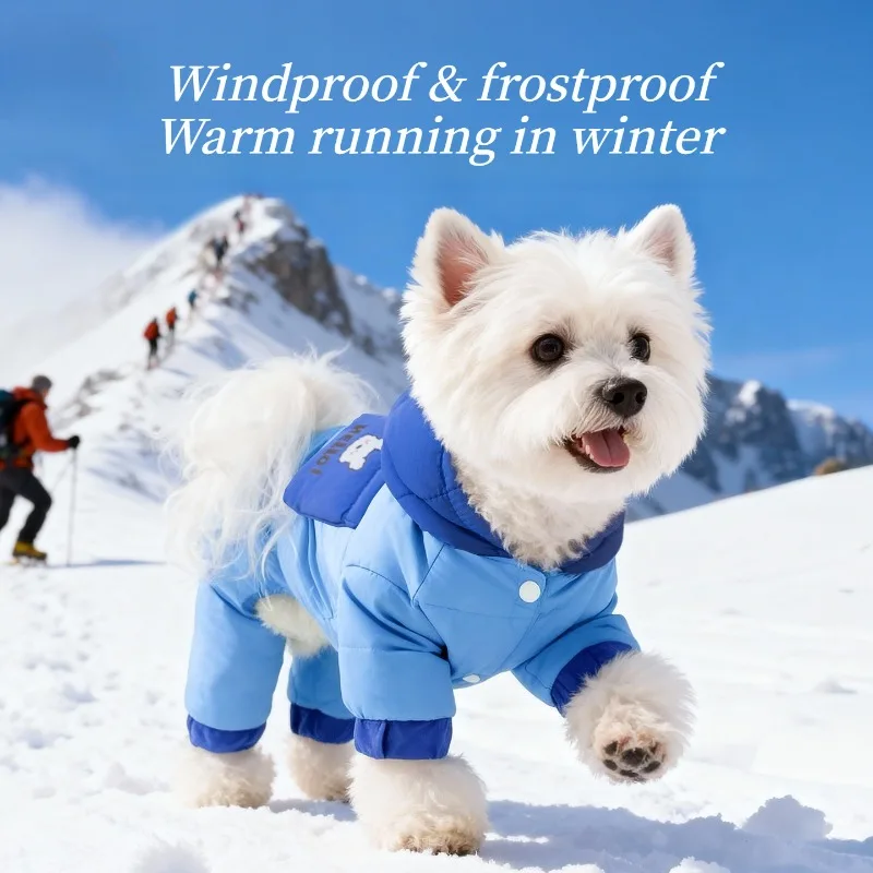 Traje de nieve para perro pequeño – cortavientos cálido senderismo