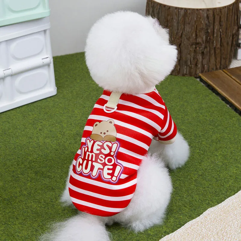 Ropa de invierno a rayas para perros, jerséis cálidos, sudaderas con capucha para perros pequeños, Yorkie, perro salchicha, disfraces para mascotas, traje, sudadera para cachorros XS - imagen 5
