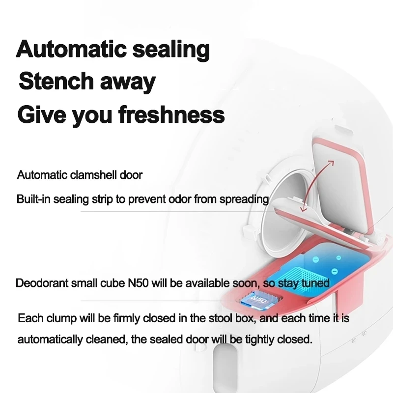 PETKIT-caja de arena automática para gatos PURA MAX, autolimpieza con Control por aplicación, inodoro inteligente para gatos múltiples y grandes, versión Global - imagen 5