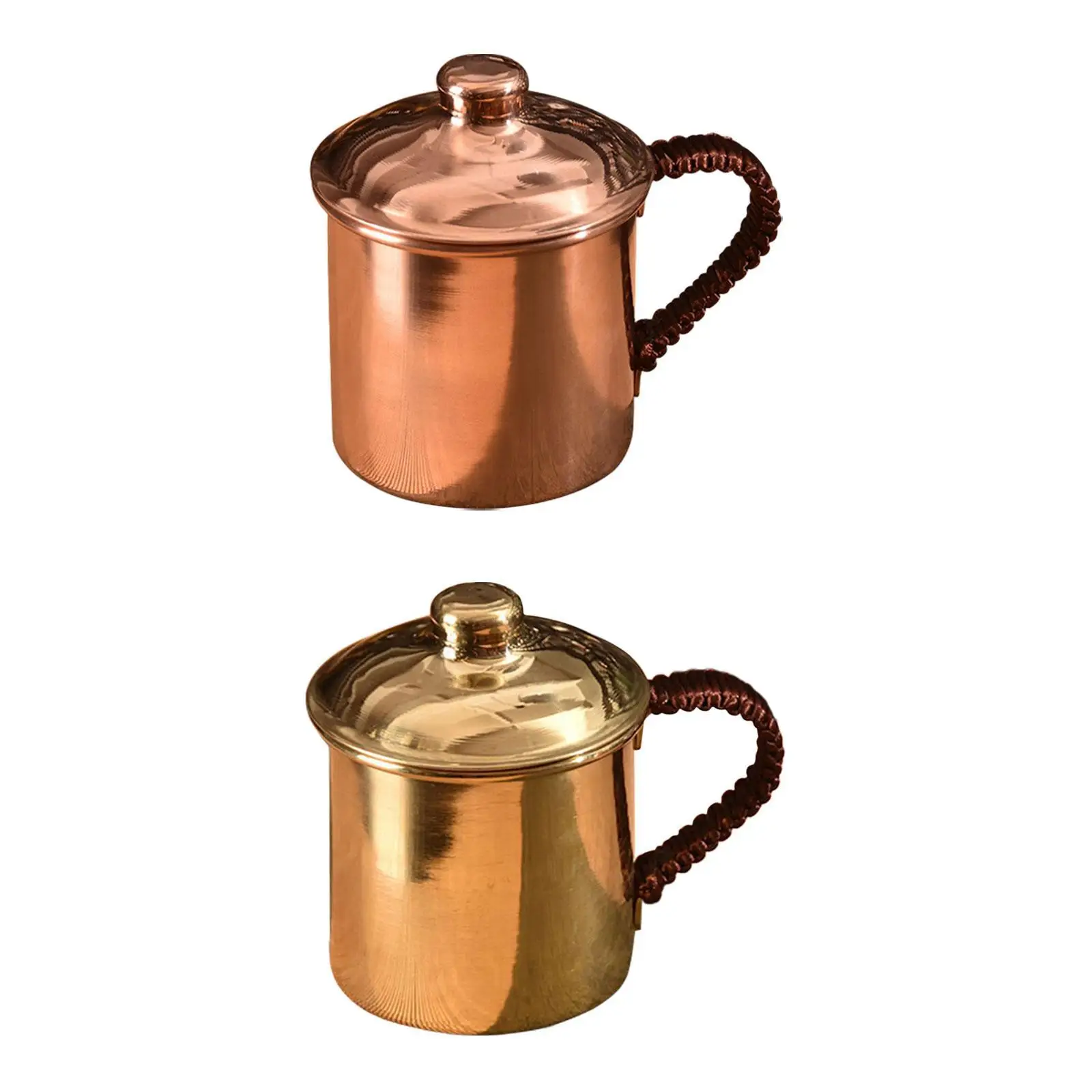 Handmade Pure Copper Cup Teaware Easy Clean Sturdy Practical Copper Coffee Mug for Milk Beer Tea Room Restaurant Coffee Shop