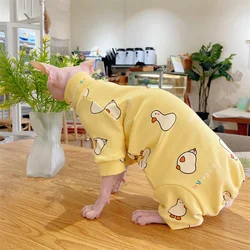 Abrigo suave de algodón para gato Sphynx – Ropa de casa