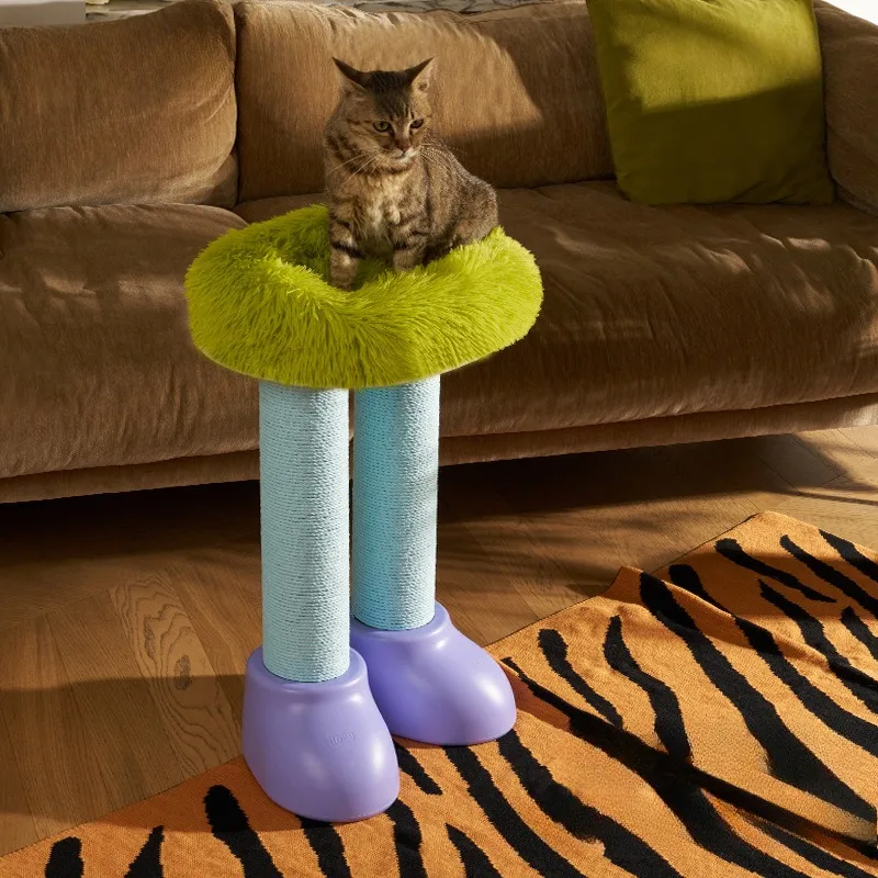 Tablero rascador para gatos, poste para el cuerpo, nido para gatos, marco de escalada, embrague, juguete bonito, suministros para mascotas, muebles de mesa de centro multifuncionales - imagen 2