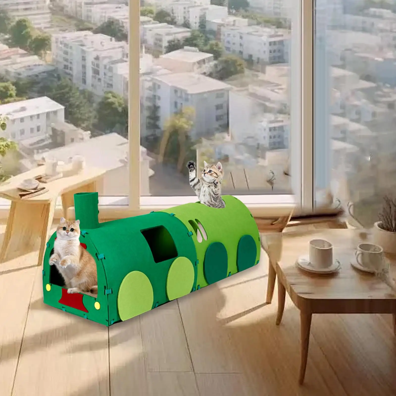 Cat Tunnel Cat Bed Scratch Resistant Hideout for Rabbits Puppy Small Animals