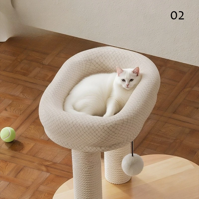 Árbol de madera maciza para gatos, cama para gatos, muebles de torre, accesorios, hierba de juguete, árboles, hamaca para gatitos, casa oculta para gatos, suministros para mascotas - imagen 3