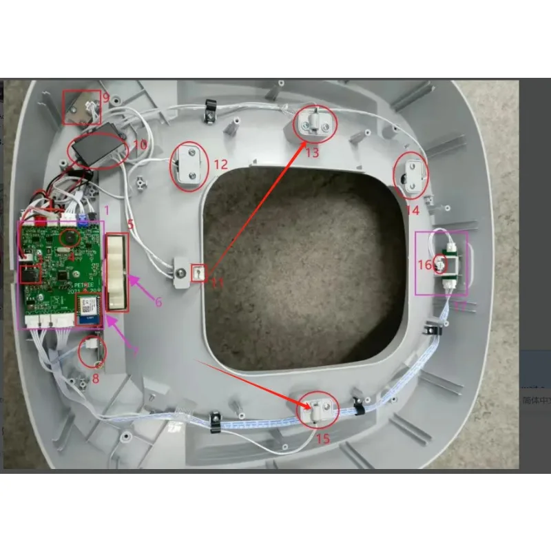 Accesorios para pieza de repuesto de caja de bandeja de arena para gatos autolimpiante automática Petree