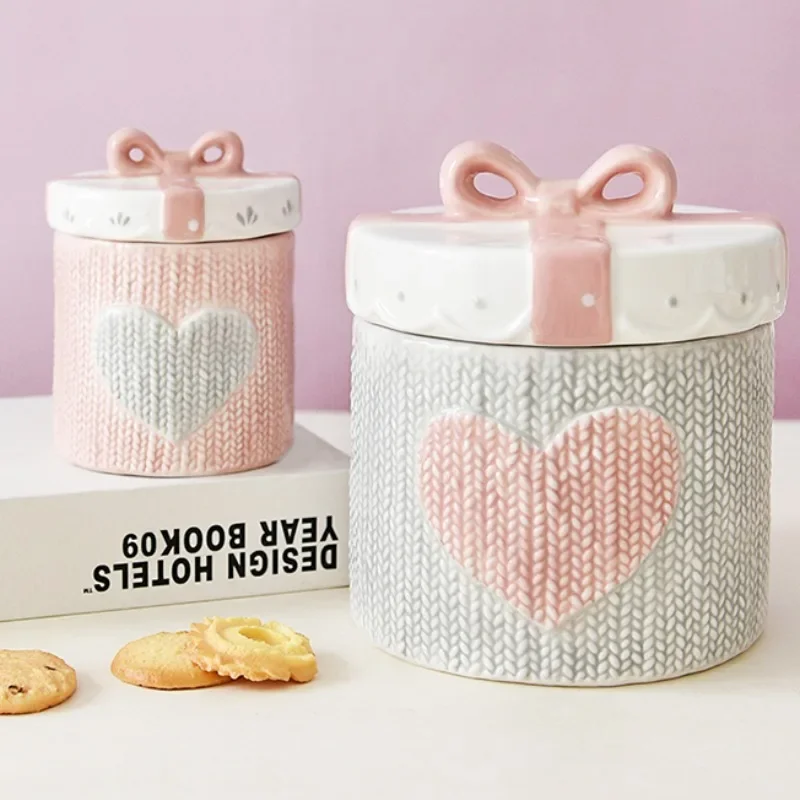 Tarro de almacenamiento de dulces sellado contra la humedad, color rosa, para mascotas pequeñas, gatos, perros, urna de Ángel, troqueles, producto conmemorativo de cremación