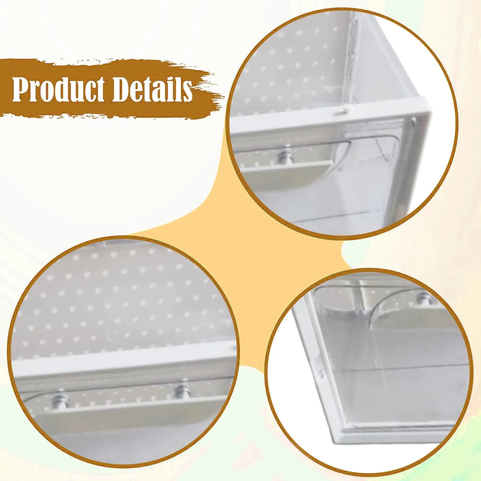 Terrario para reptiles, ventilación, caja de cría para reptiles, rana, cangrejo, tortuga - imagen 5