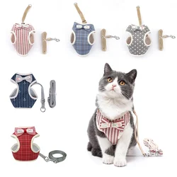 Juego arnés correa lazo collar para gato perro ajustable malla nailon