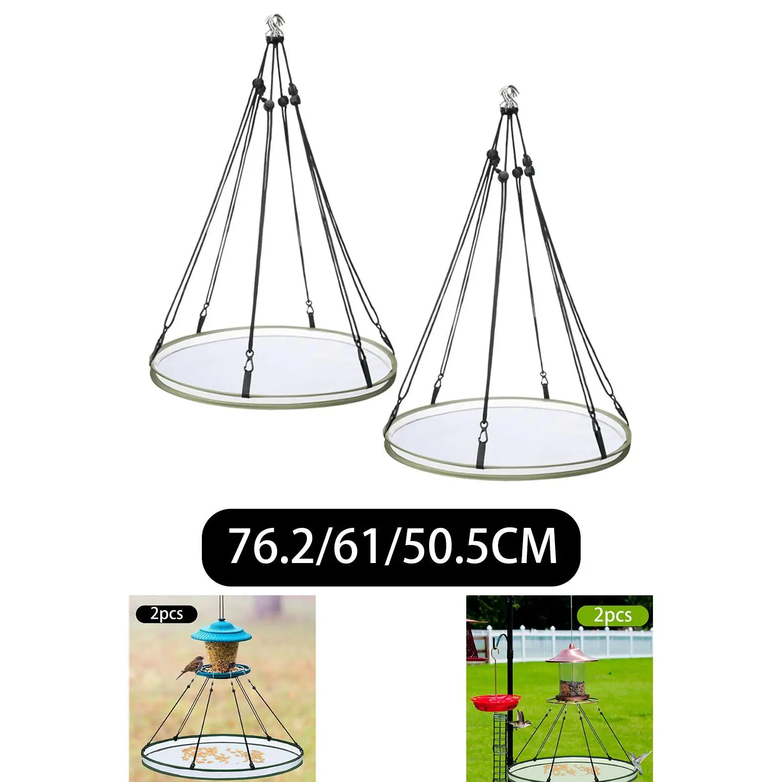 2Pcs Bird Seed Catcher Trays Bee Feeder Convenient Birds Feeding Platform