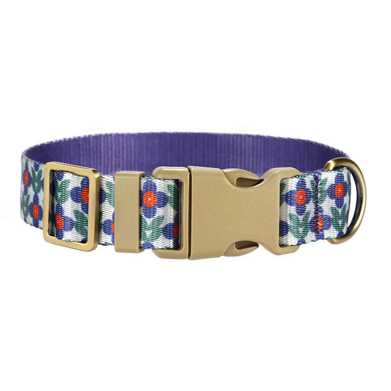 PLATTCO Collar de perro con estampado de nailon, Collar ajustable para perros, productos para mascotas, placa con nombre grabada personalizada, suministros para mascotas PDC359 - imagen 5