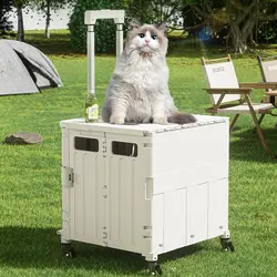 Cochecito plegable para perros y gatos – Carrito ligero y portátil