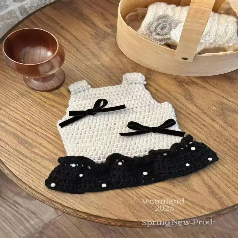 Vestido para perros, ropa con lazo, chaleco de pana, falda para perros pequeños, cachorros y gatos, disfraz bonito para mascotas, abrigo, vestidos negros - imagen 2