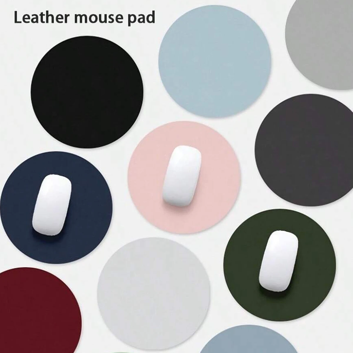 Alfombrilla de ratón de cuero para escritorio de oficina, minimalista, impermeable, fácil de limpiar, antideslizante, pequeña, de estilo fresco, para ordenador y portátil - imagen 2
