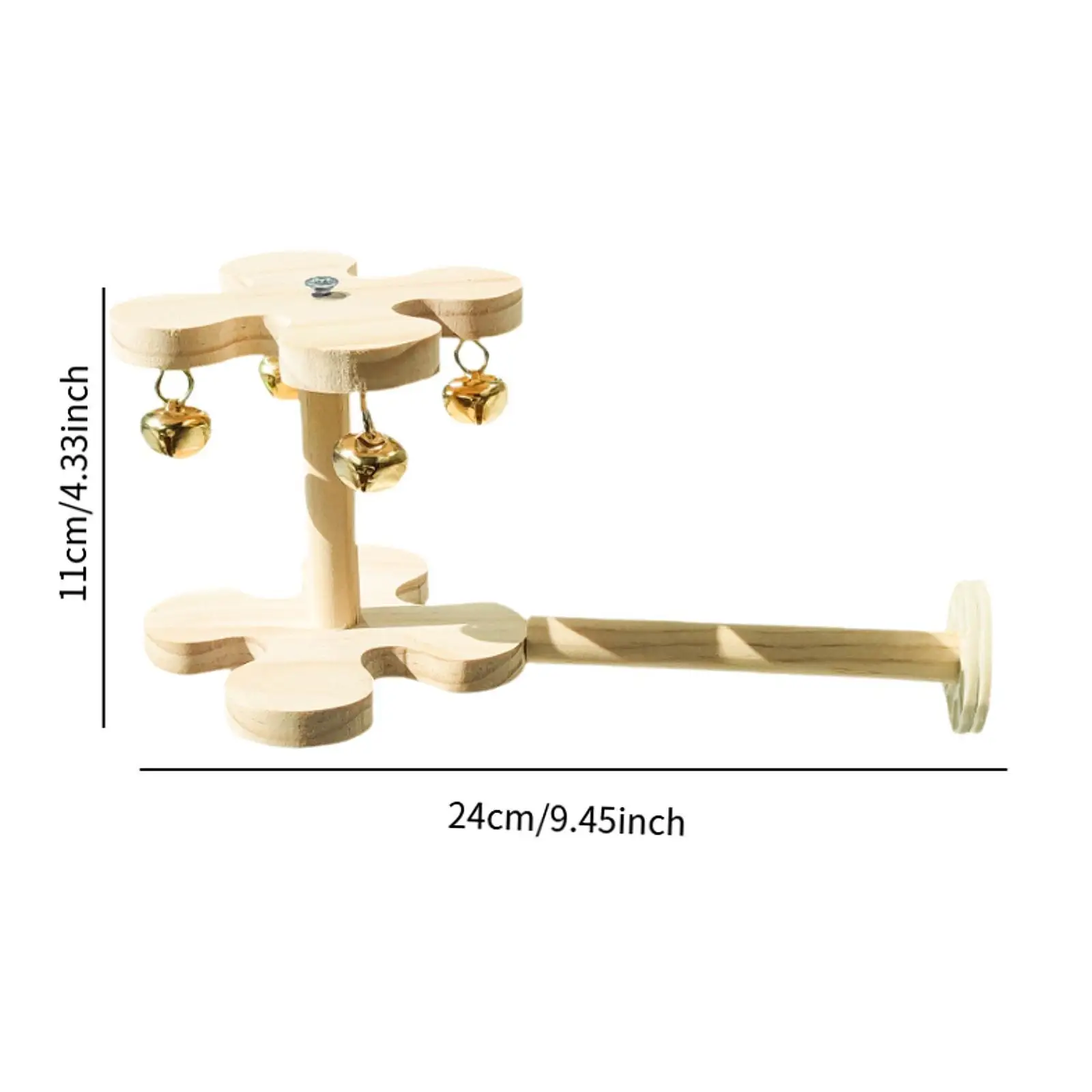 Bird Stand Perch Toy Bird Stick, Physical Exercise Parrot Stand Rotating Windmill Perch for Parakeet Finches Mynah Cockatiel