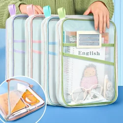 Bolsa A4 doble capa con cremallera para documentos de gatos y perros