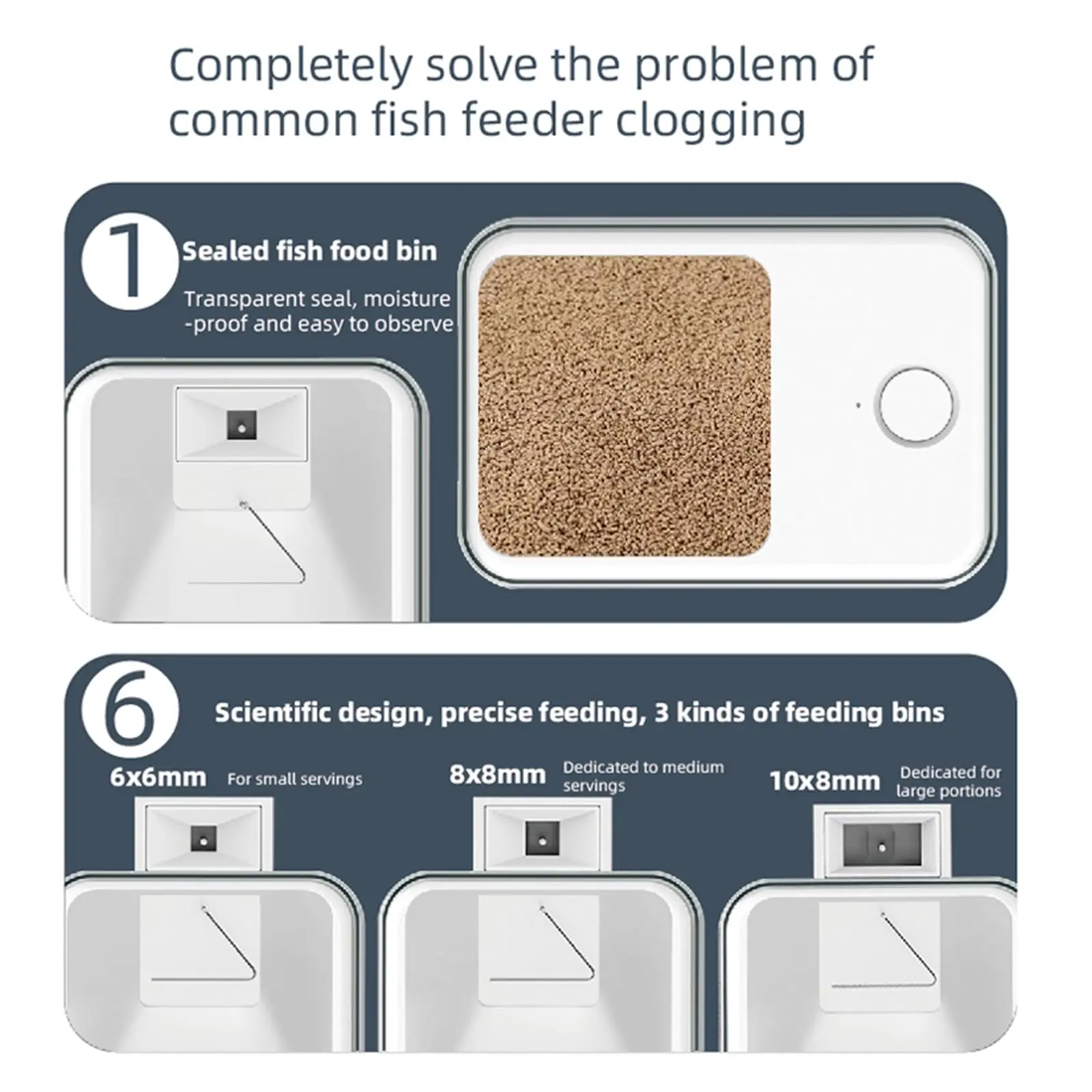 Alimentador automático de peces, alimentador automático de sincronización inteligente WiFi, alimentador de peces dorados para acuario, alimentador de peces de gran capacidad de 100ML, aplicación Co - imagen 3