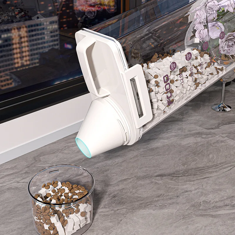 Cubo de almacenamiento de alimentos al vacío para gatos, tanque de conservación de alimentos al vacío para perros, a prueba de humedad y deshumidificador, caja de almacenamiento de aperitivos para perros y Mascotas - imagen 3