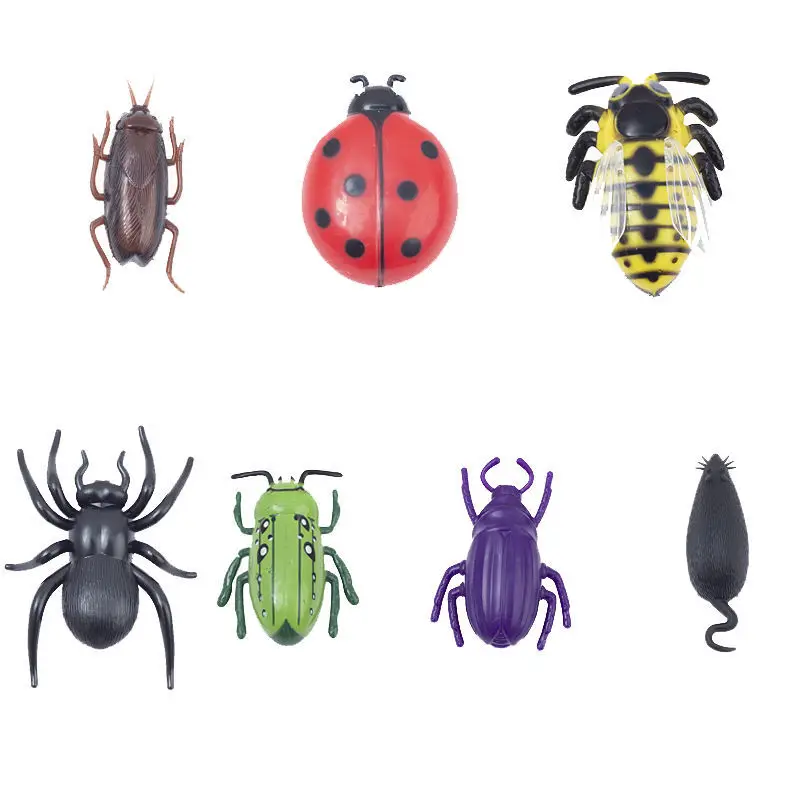 Juguete eléctrico de insectos para gato, juguete abatible automático con vibración operada por batería, escarabajo para mascotas, juguete para jugar, Mini Robot Bug - imagen 2