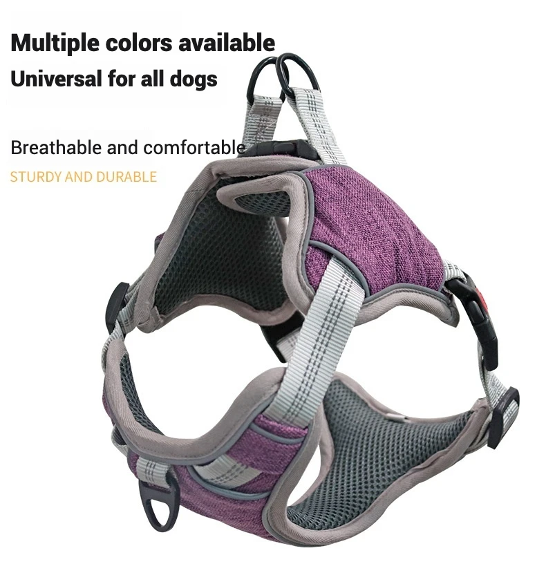 Harnais réfléchissant à boucle réglable pour chien, gilet Durable sans traction, doux et respirant pour animaux de compagnie avec verrouillage de sécurité pour petits, moyens et grands chiens - imagen 3