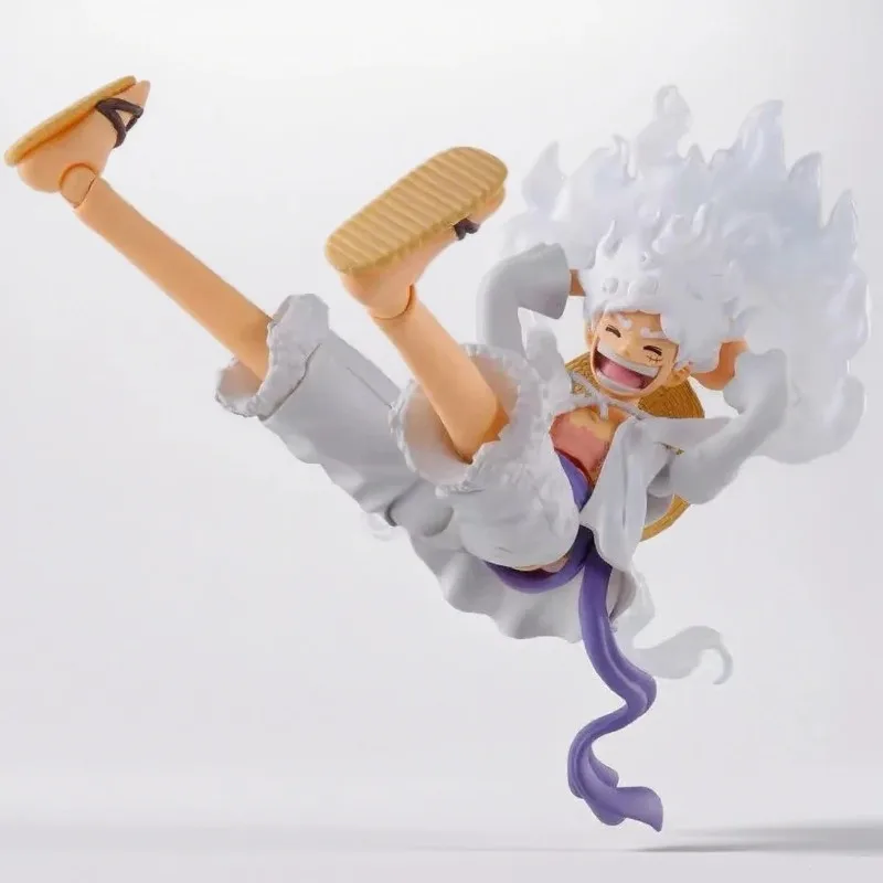 Figura de Anime de una pieza Luffy Gear 5 Sun God Nika Serise 16cm figuras de acción de juguete ornamento figura de PVC modelo coleccionable regalo para niño - imagen 4