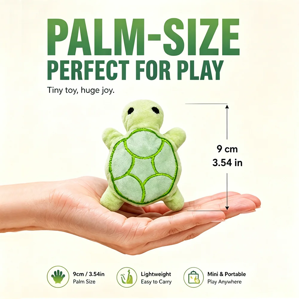 Juguete con sonido de mini tortuga de peluche para perros pequeños - imagen 3