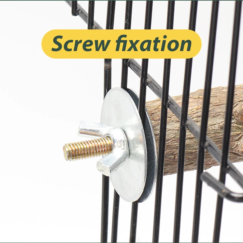 Soporte para loro de madera de pimienta, juguete de doble capa para pájaro, piel de tigre, garra, pico de molienda, soporte para jaula de pájaros, accesorios - imagen 5