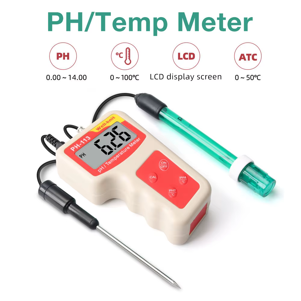 Medidor de pH digital portátil con ATC para acuarios y piscinas - imagen 2