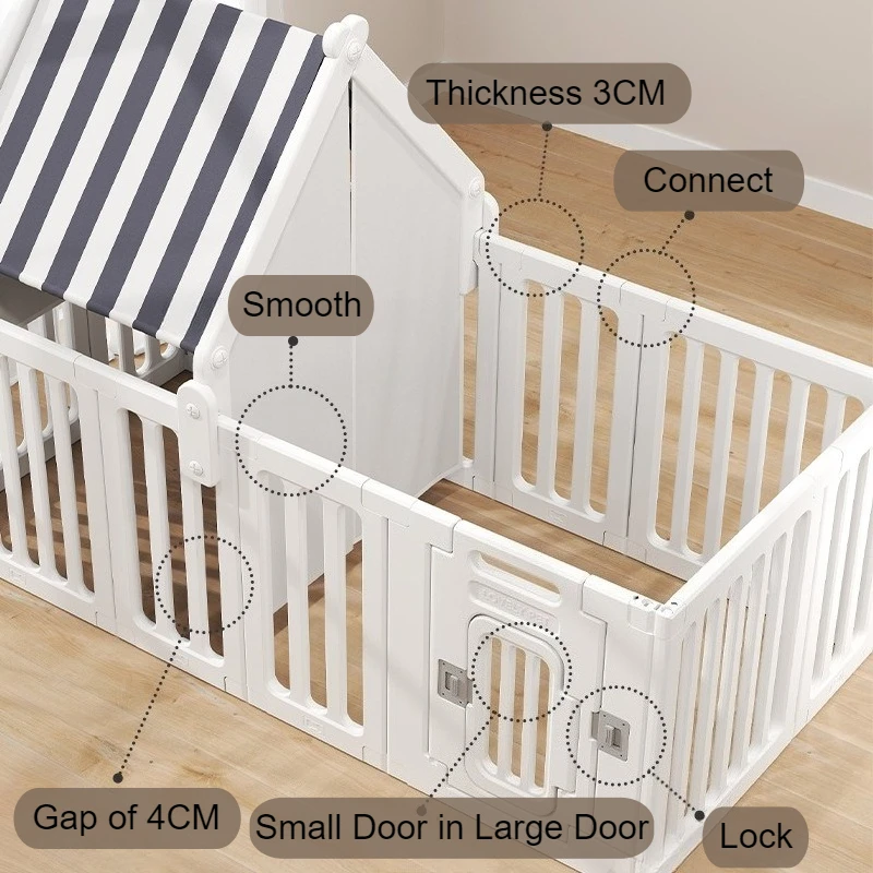 Casa grande para perros, valla interior para perros, accesorios para gabinete de cama para cachorros, casas para gatos, vallas para mascotas, jaulas para parque de perros, barrera de seguridad - imagen 2