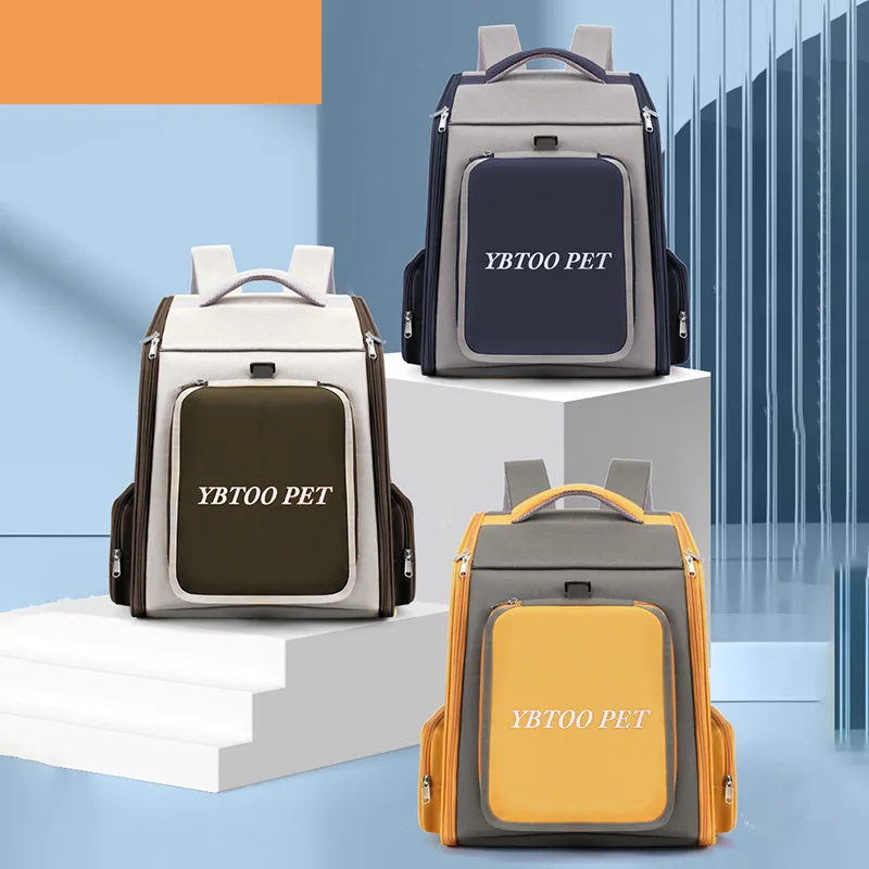 Mochila de viaje para gatos transpirable, plegable y gran capacidad - imagen 2