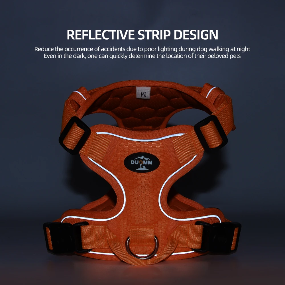 Arnés para perro sin tirones, nailon reflectante para mascotas, ajustable, mediano y grande, chaleco travieso para perros, plomo para vehículo de seguridad para caminar y correr - imagen 5