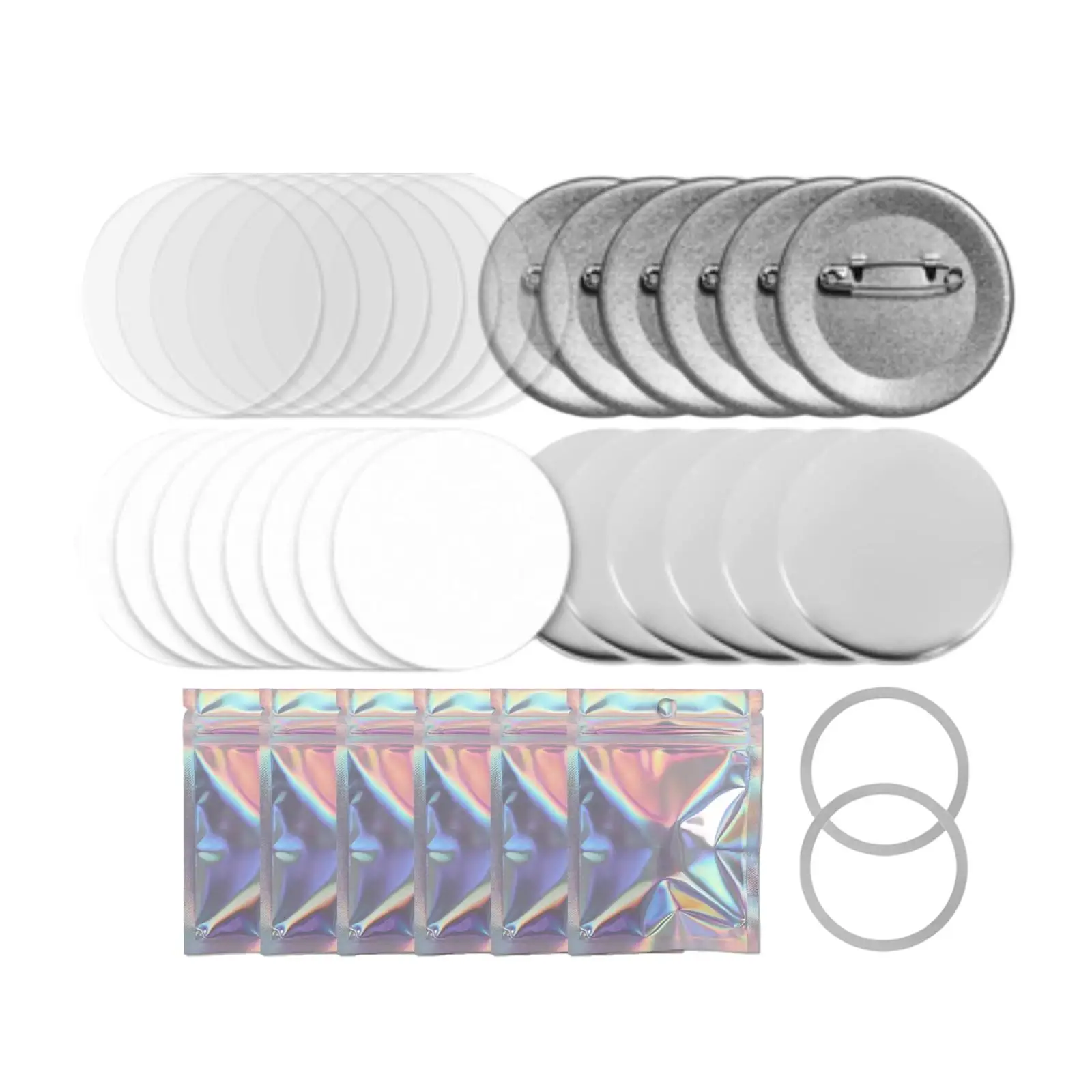 902 piezas de suministros para hacer botones, insignia redonda, piezas de botones, alfileres vacíos DIY para eventos académicos - imagen 3