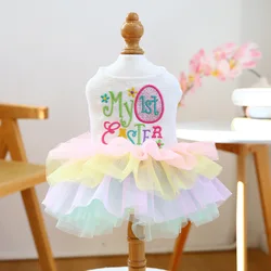 Vestido de novia azul para mascotas – Falda con vuelo regulable
